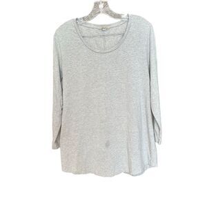 Duluth Trading Womens Long Sleeve Long Tail Shirt Gray Size Large
